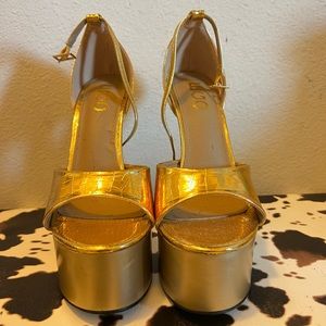 EGO gold platforms heels